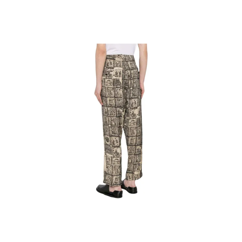 UMA WANG Graphic print Straight leg Trousers-2