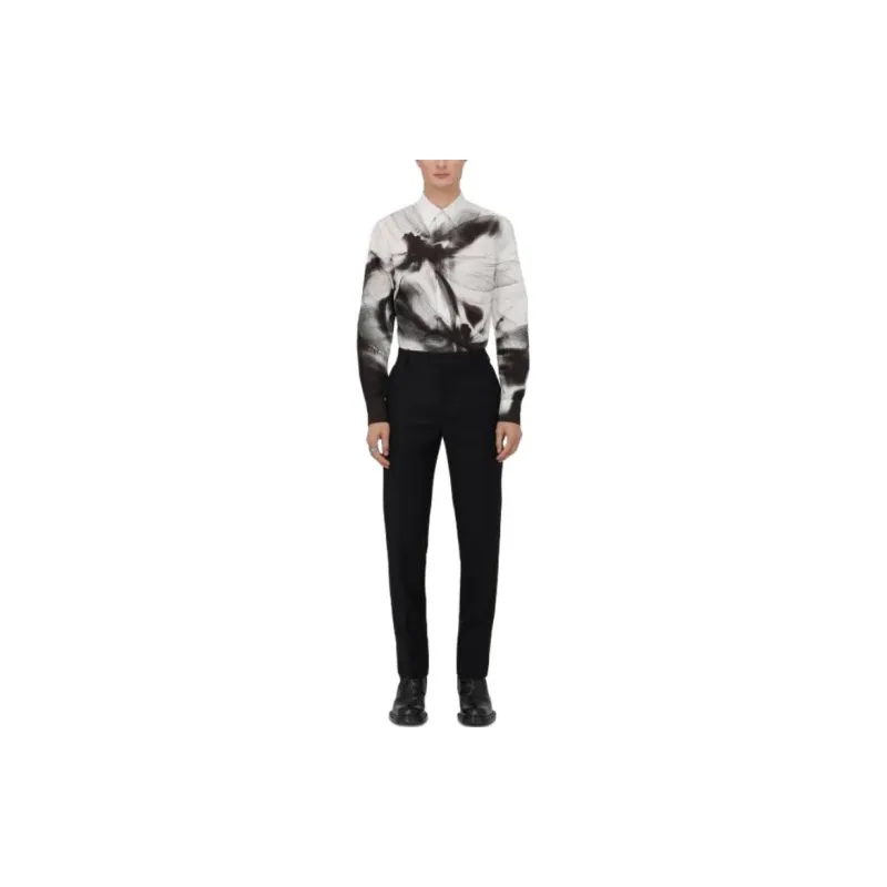 Alexander McQueen Shirt Men's Black White-1