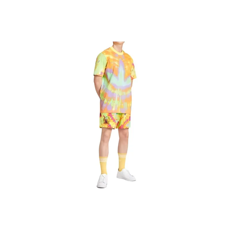 Adidas TIE DYED Casual Shorts Men's Impact Yellow-3