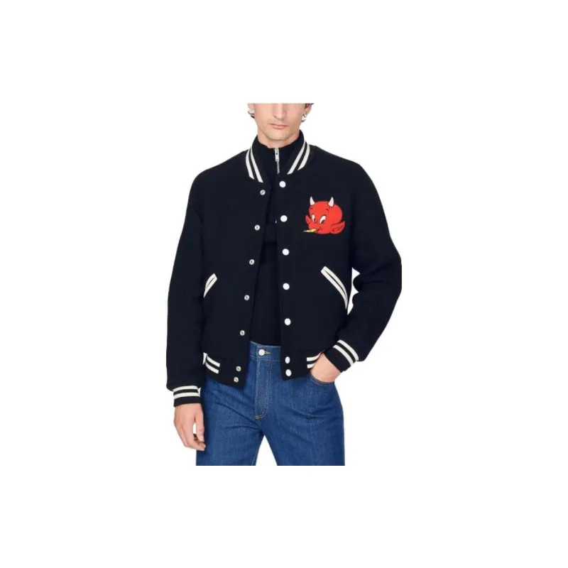 Sandro x HOT STUFF Baseball Jacket Men's-1