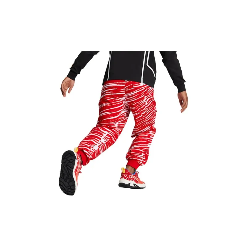 PUMA SCUDERIA FERRARI X JOSHUA VIDES Knitted Sweatpants Men Red-2