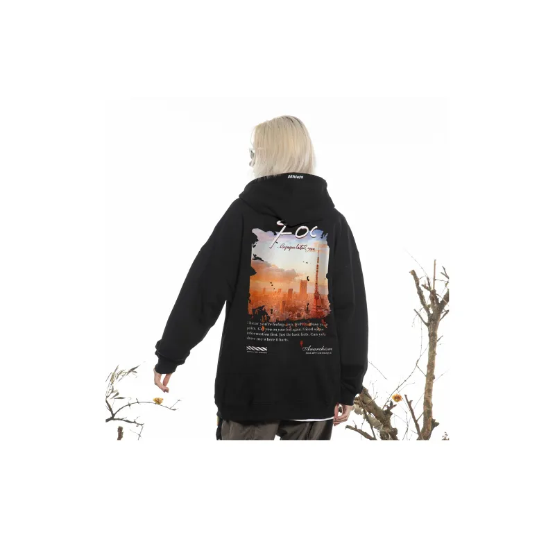 Athief Foc. Hooded Loose Fit Sweatshirt Unisex-2
