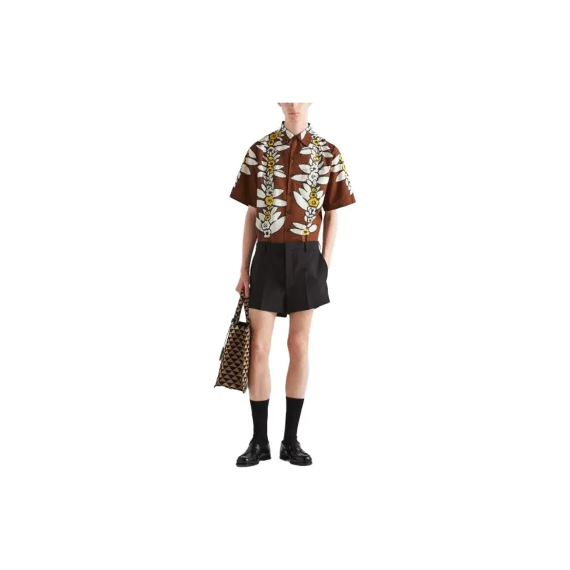 PRADA Shirts Men Brown-1