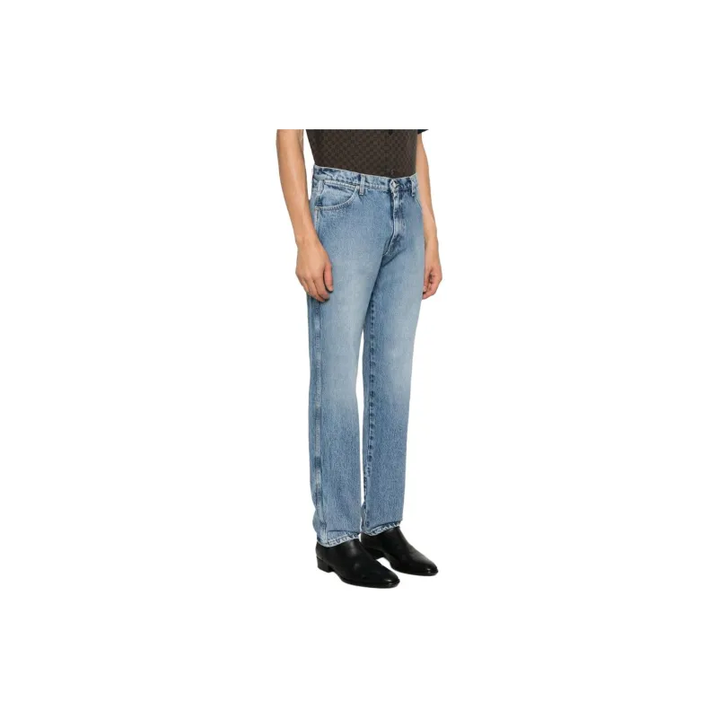 BALLY Logo Patch Straight-Leg Jeans-3