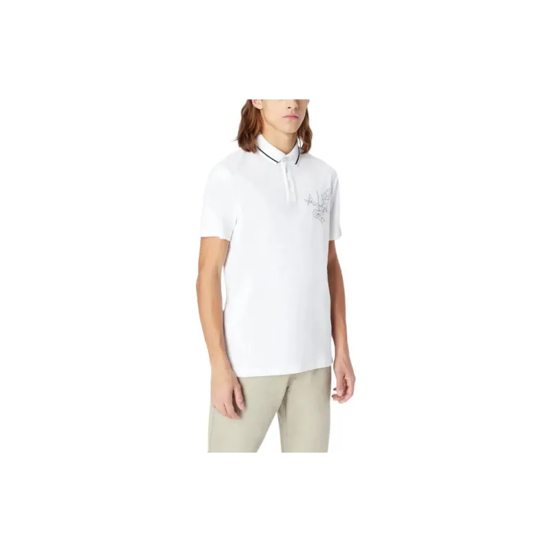 ARMANI EXCHANGE Polo Shirts Men White-3