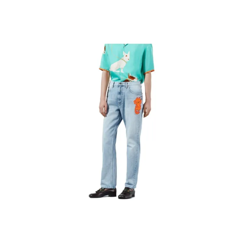 GUCCI Jeans Men Light Blue-3