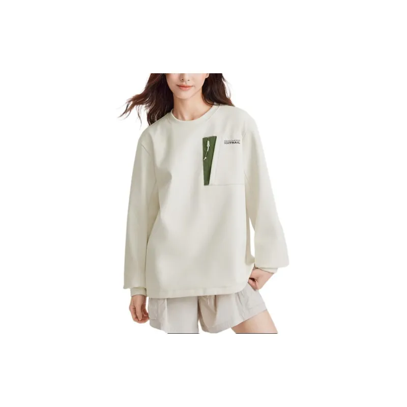 Skechers Sports Life Collection Sweatshirt Unisex Cream Beige White-1