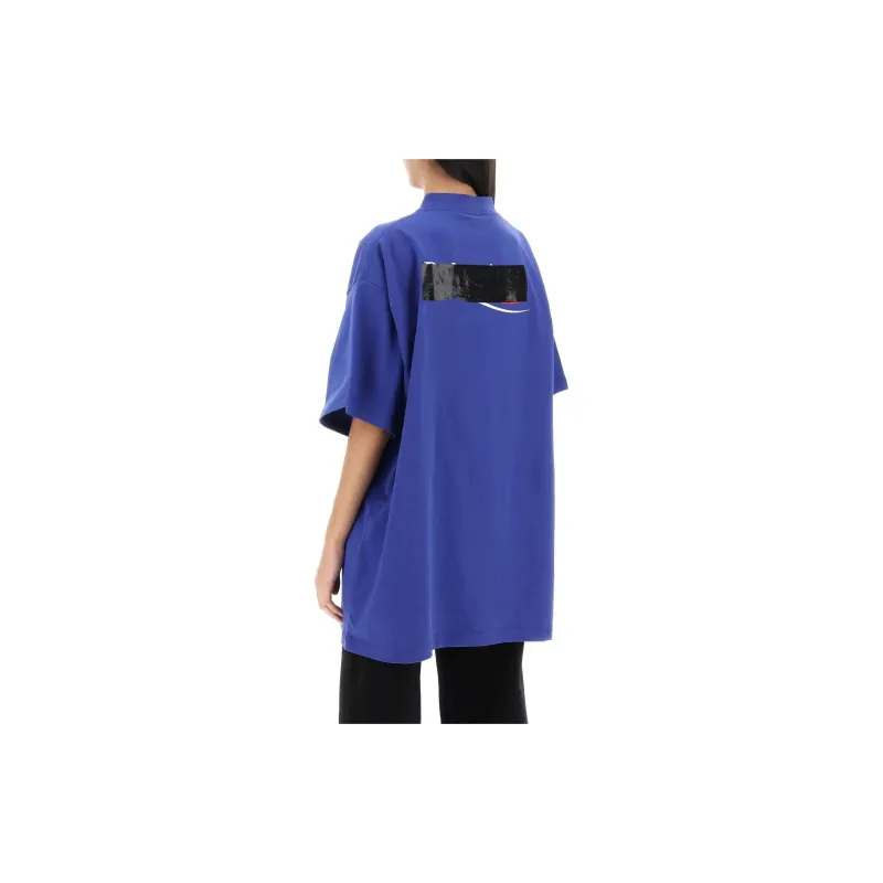 Balenciaga Logo Printed Oversized Fit T Shirt-3