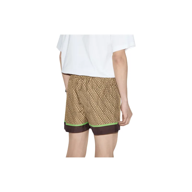 GUCCI SS24 Beach Shorts Men's Brown-4