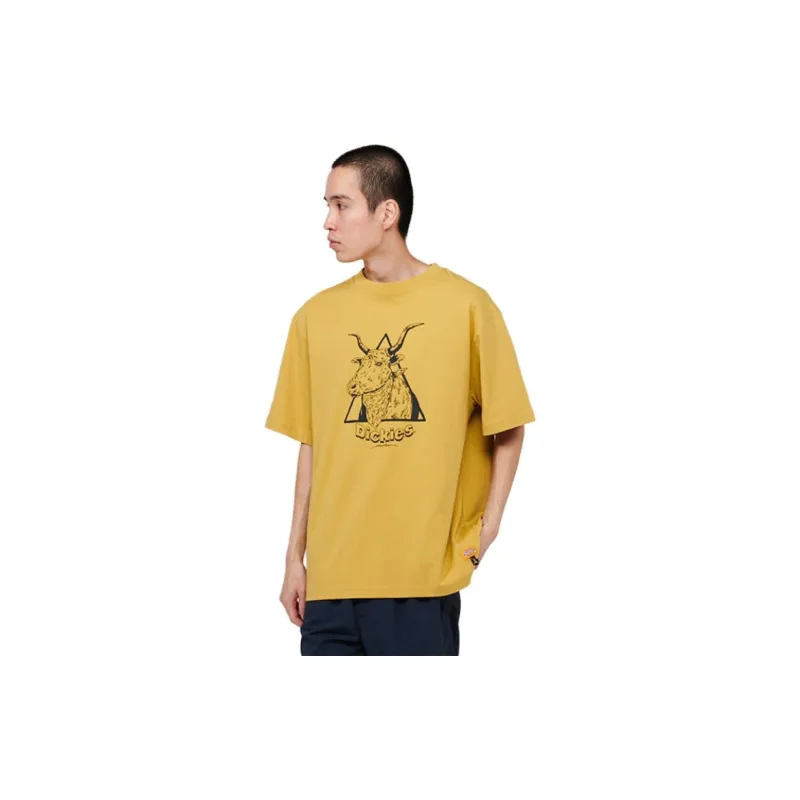 Dickies T Shirts Men Yellow/C7E-1