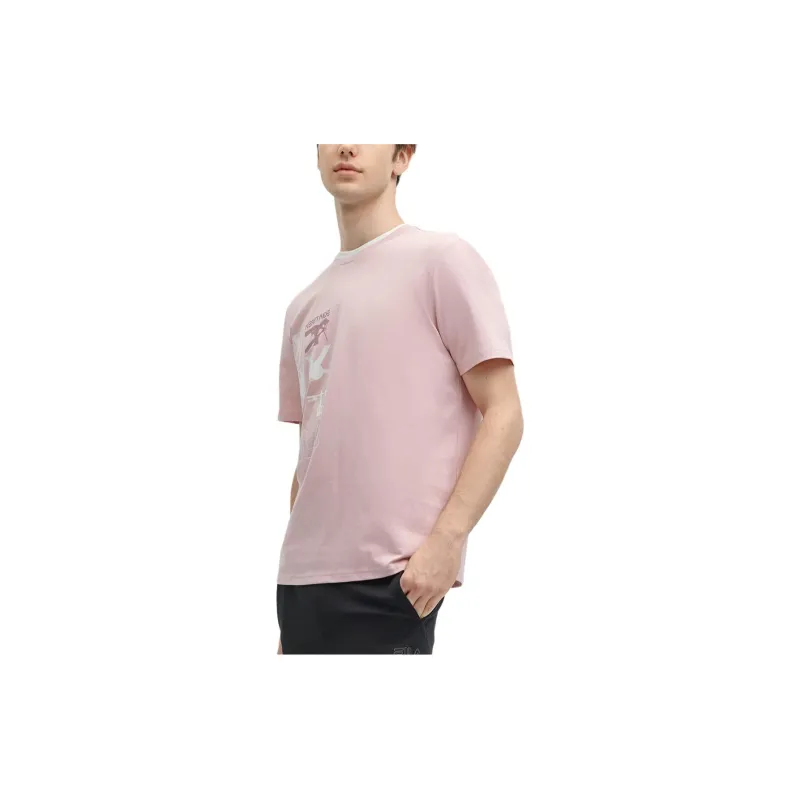FILA T Shirt Men's Light Purple Red-5