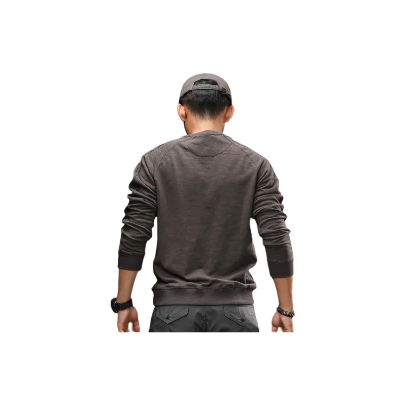 Seasonal Words Sweatshirt Men's Gray-2