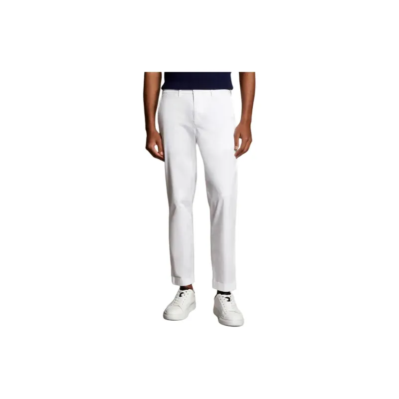 FAY Capri Trousers With Turn up Hem Casual Pants Men's White-2