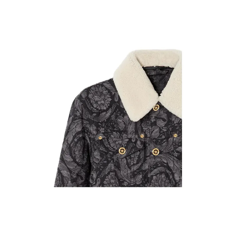 VERSACE SS23 Denim Jacket Men's Black-4
