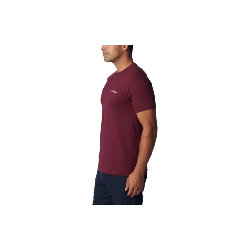 Columbia T-Shirts Men Burgundy-3