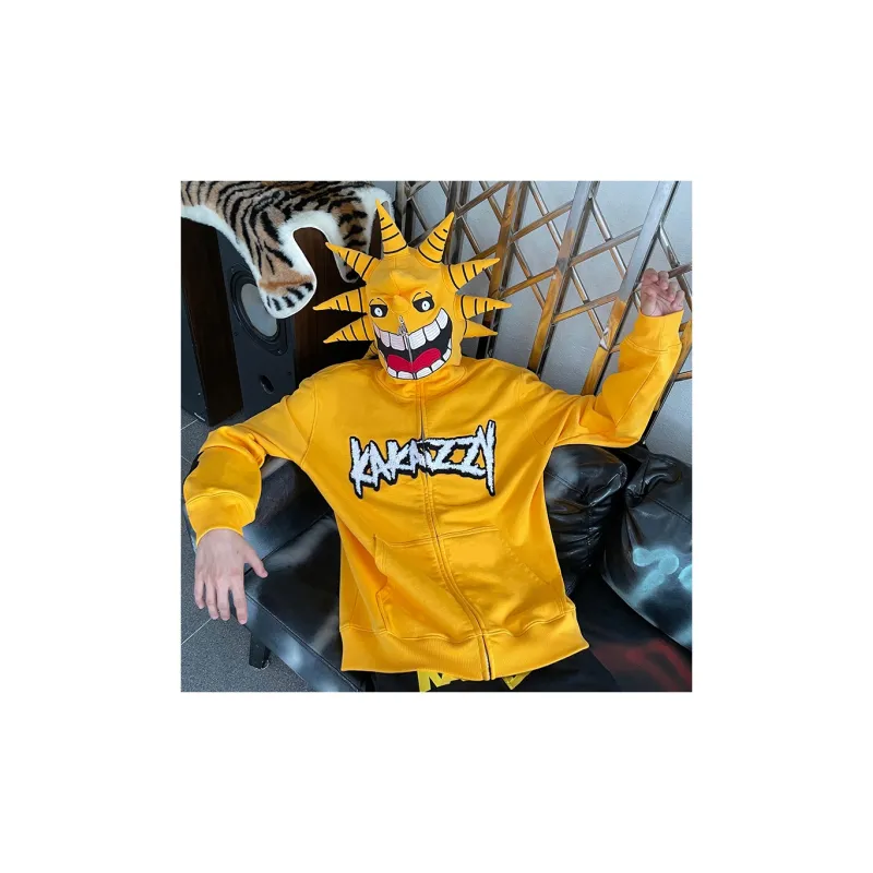 KAKAZZY Sweatshirts Unisex Yellow-5