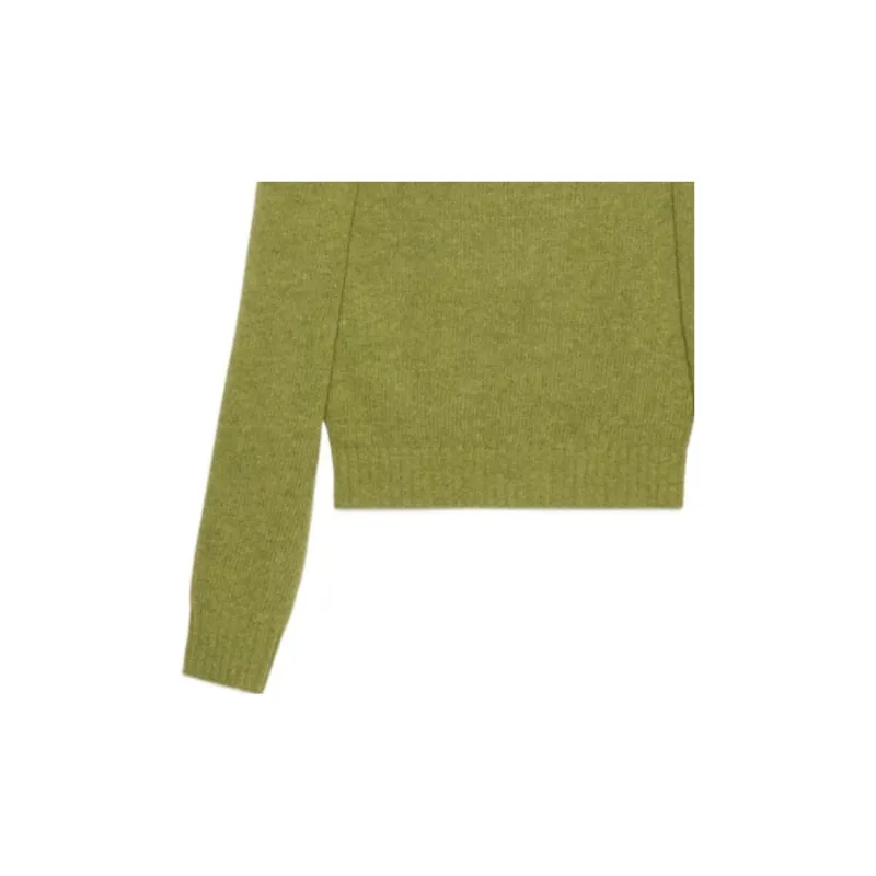 GUCCI Logo embroidered Wool Jumper-5