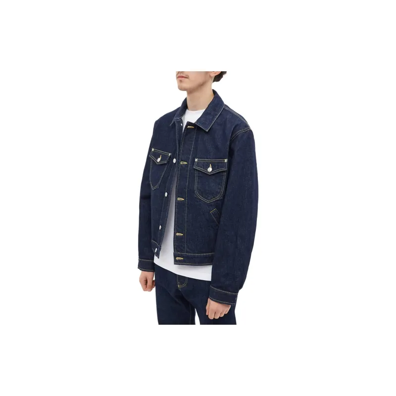 KENZO Denim Jackets Men Ink-5