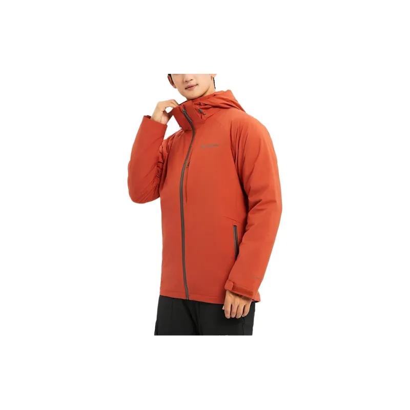 Columbia Waterproof And Warm Windbreaker Jacket Men's Dark Night Red-4