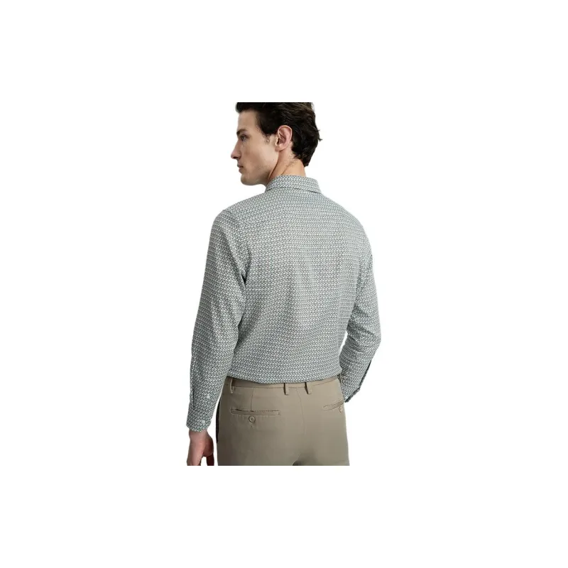 GOLDLION Shirt Men's Light Gray Print-2