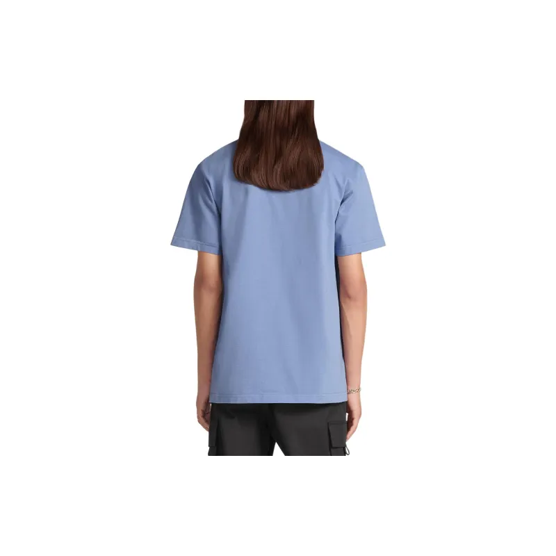 DIOR SS24 Men Letter Embroidery Crew Neck Short Sleeve T-Shirt Blue-5