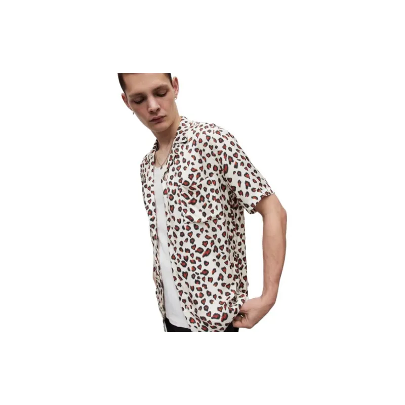 ALLSAINTS Shirts Men Gray White-3
