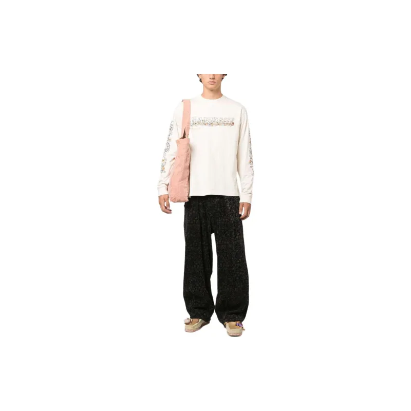 Story mfg. Floral-print Corduroy Trousers-1
