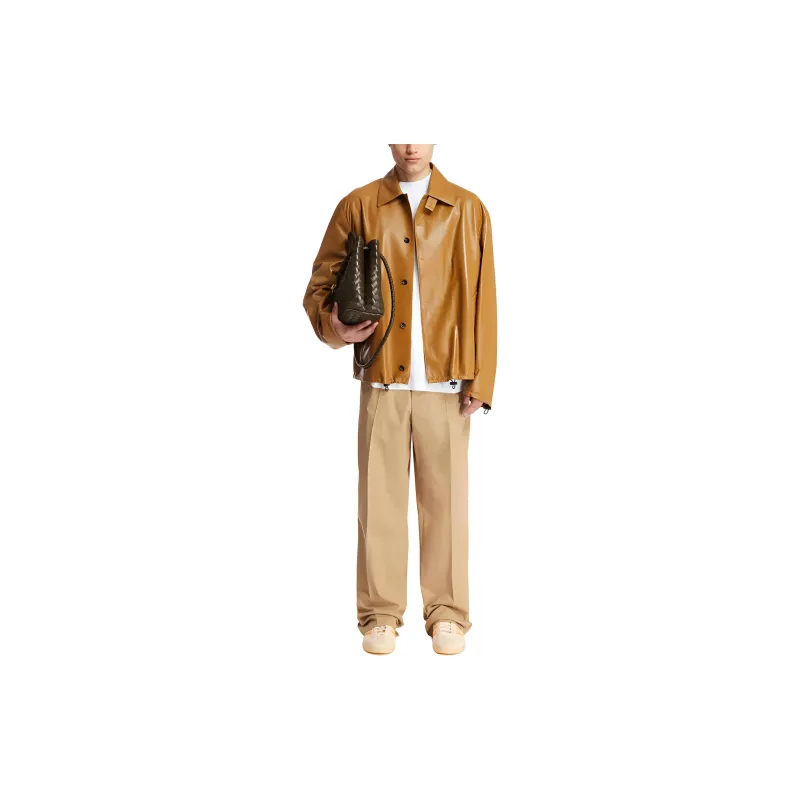 Bottega Veneta Jackets Coats Men's Beige-4