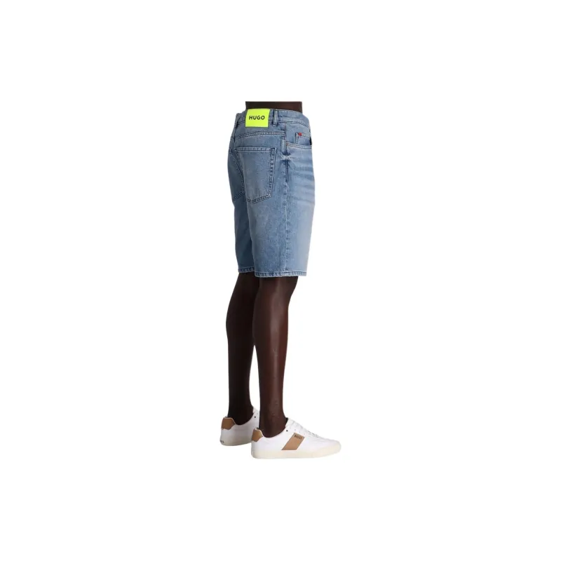 HUGO BOSS Whiskering effect Denim Shorts-3