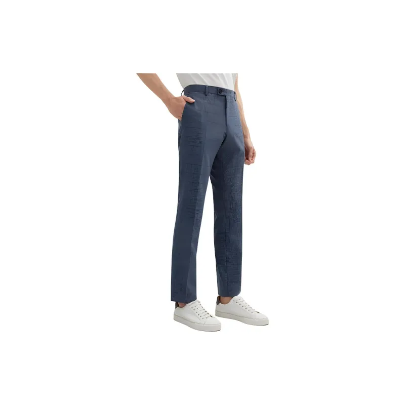 ZIOZIA Suit Trousers Men Blue-4