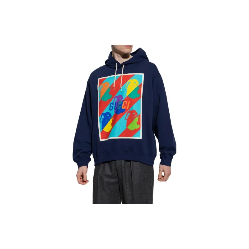 GUCCI Lunar New Year Bunny Print Hooded Sweatshirt-1