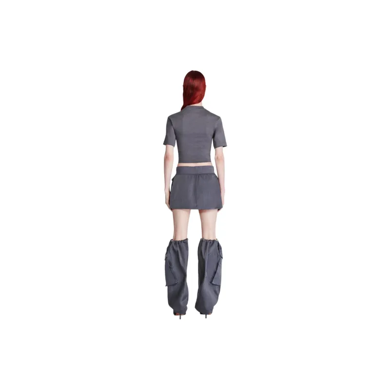 DION LEE SS24 WORKWEAR CORSET TEE T-Shirt Unisex Asphalt/Cyan-1