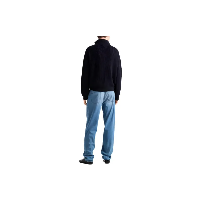 PRADA SS24 Cashmere Sweater Men's Blue-2