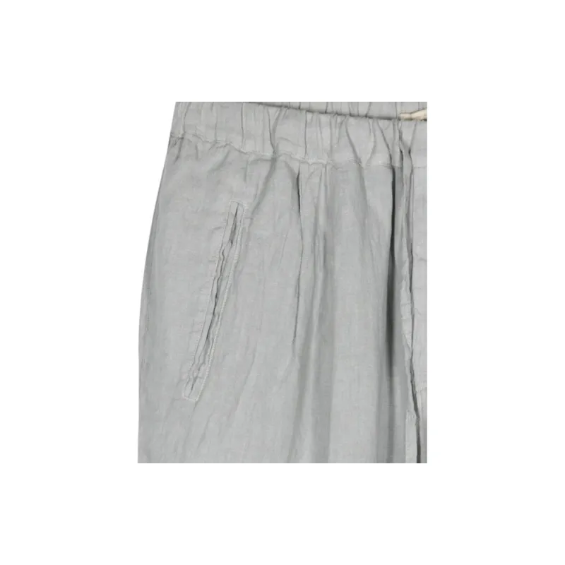 Massimo Alba Linen Chambray Tapered Trousers-2
