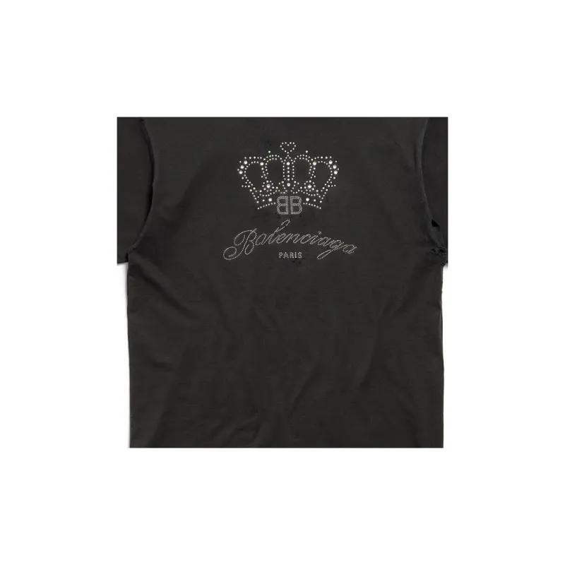 Balenciaga T Shirt Regular Fit Unisex Black-4