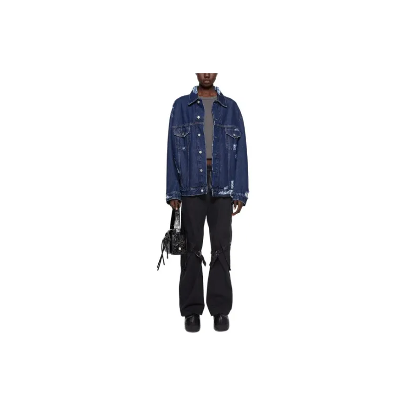 Acne Studios Relaxed Fit Distressed Denim Jacket-1