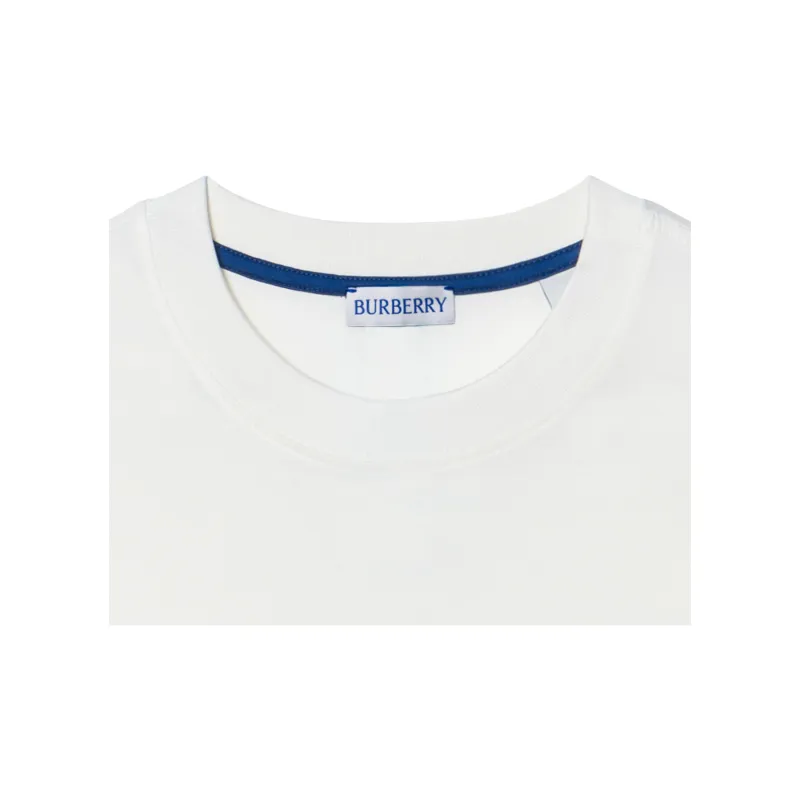 Burberry EKD embroidered Cotton T shirt-8