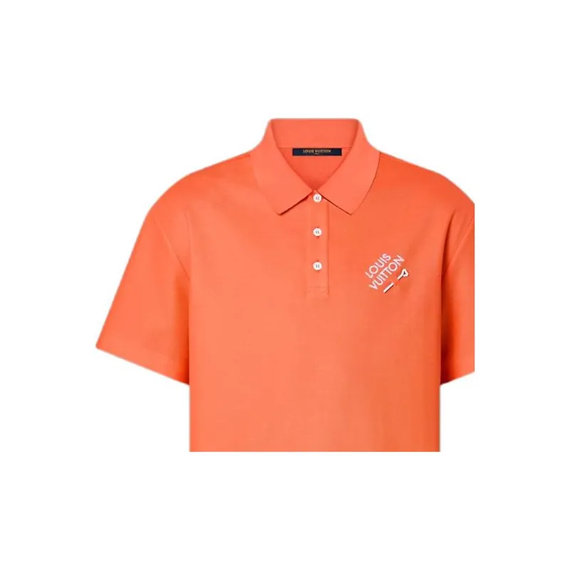 LOUIS VUITTON Polo Shirt Men's Orange-4