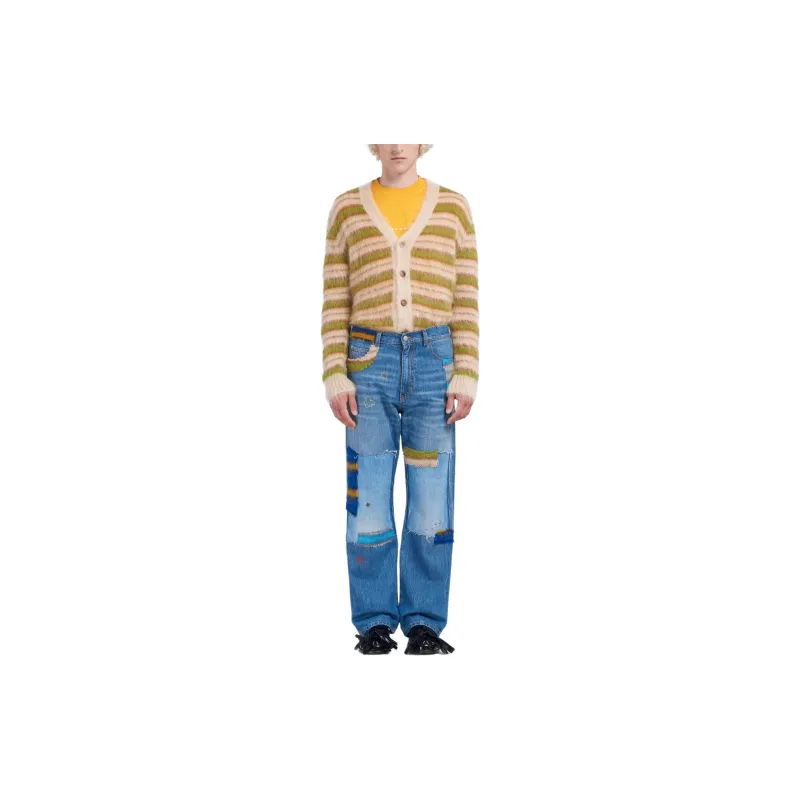 MARNI Mohair Patch Jeans-1