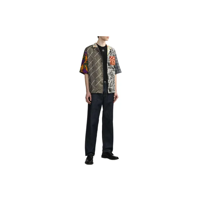 Marine Serre Patchwork Bowling Shirt-1