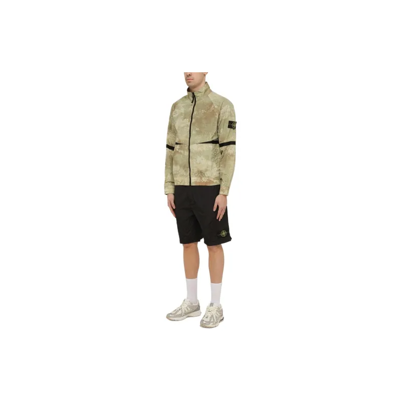STONE ISLAND Compass badge Crinkled Shorts-2