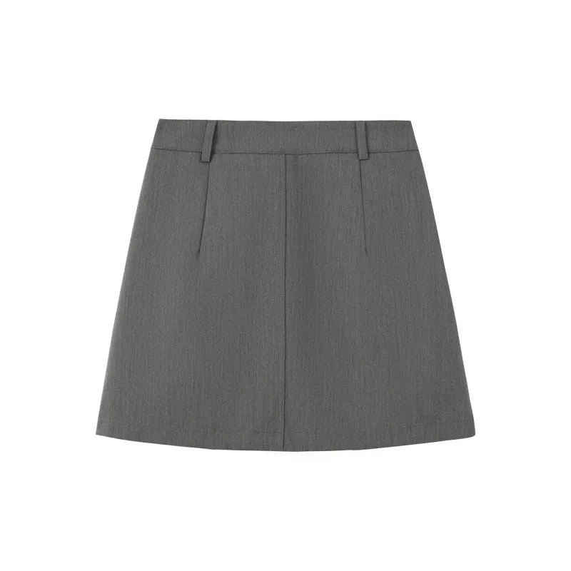 0571 Family Casual Short Skirts Women's Gray-1