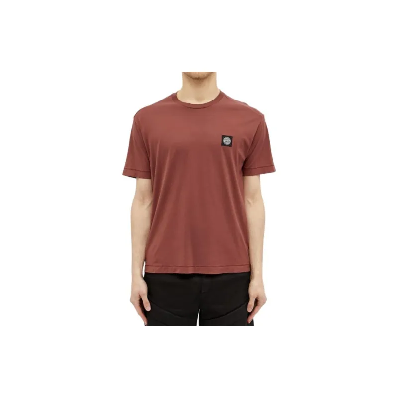 STONE ISLAND T Shirt Men's Burgundy-2