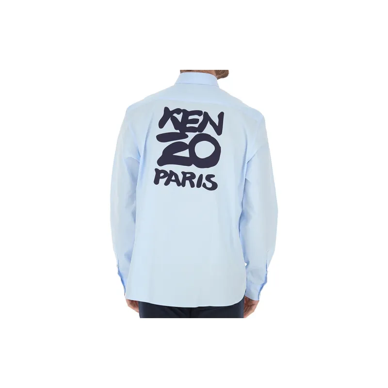 KENZO Shirts Men Light Blue-3