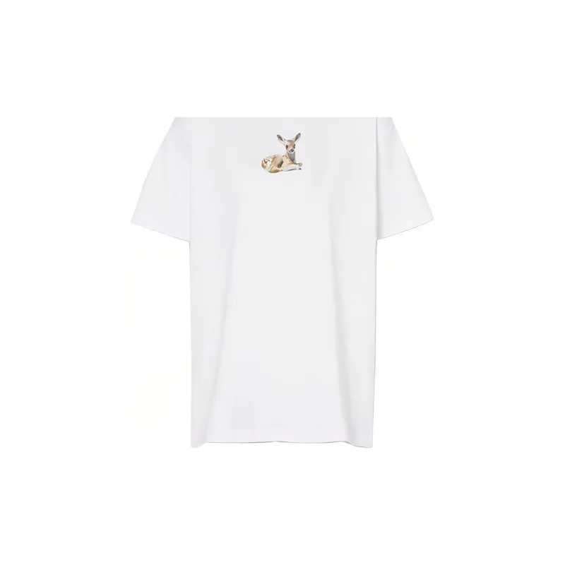 Burberry Women'ss Deer Print Cotton T shirt-5