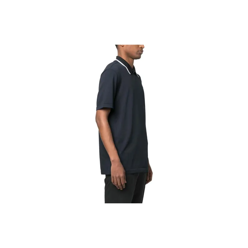 Adidas Polo Shirt Men's Marine Blue-3