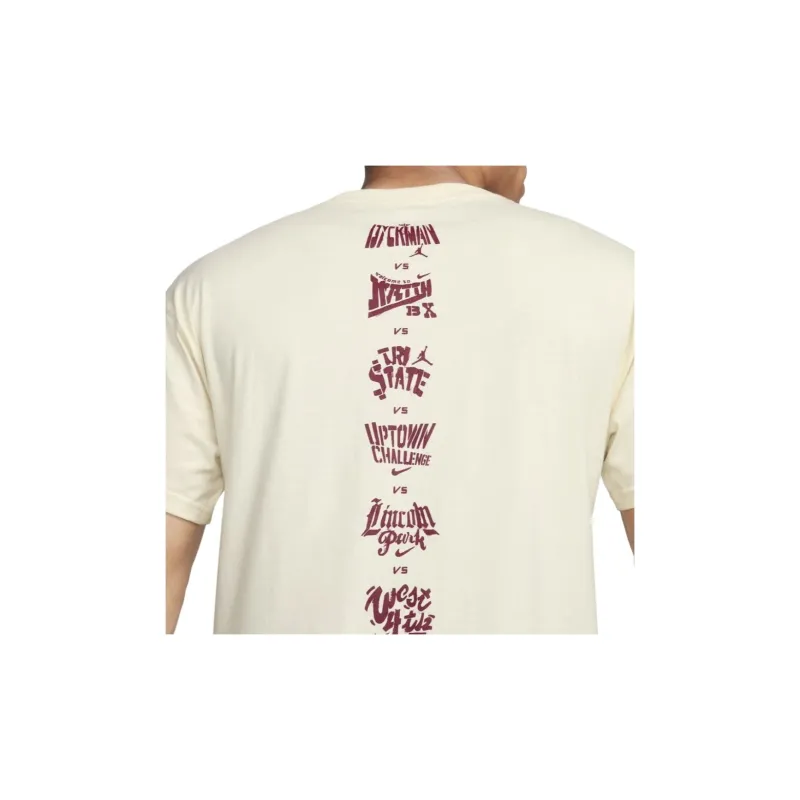 Nike T-Shirts Men Beige-4