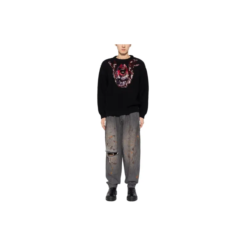 Doublet Embroidered Wool Jumper-1