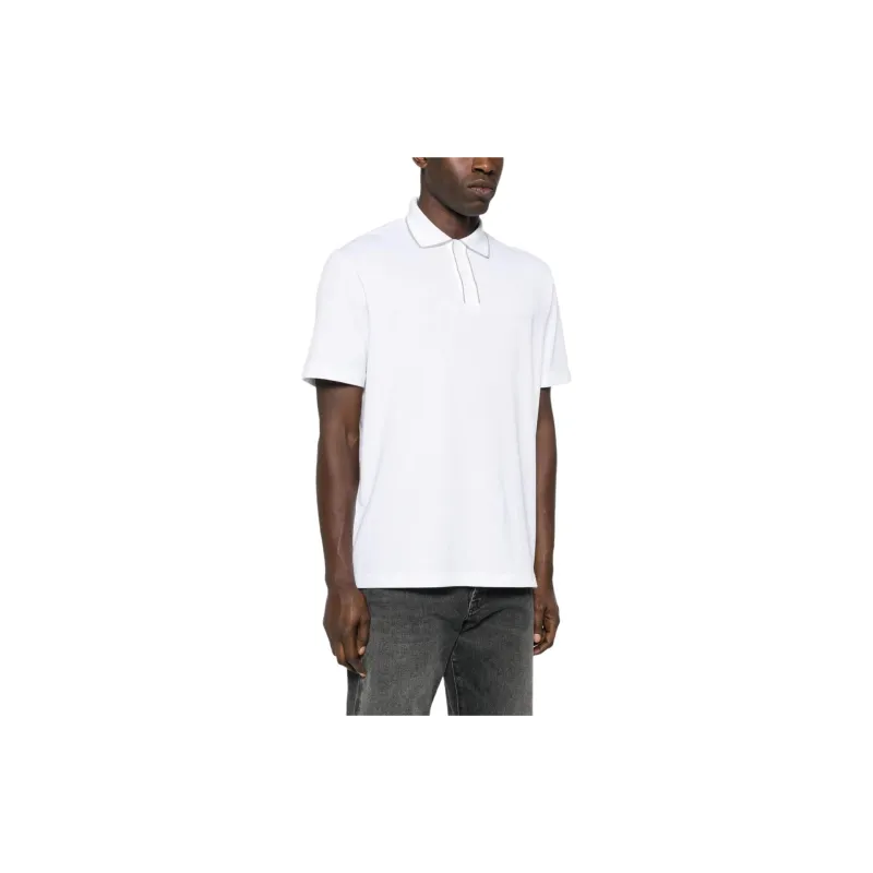Brioni Logo Embroidered Short Sleeved Polo Shirt-4