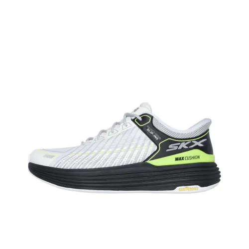 Skechers Slip Ins Slip Resistant Low Top Running Shoes Men's White Black